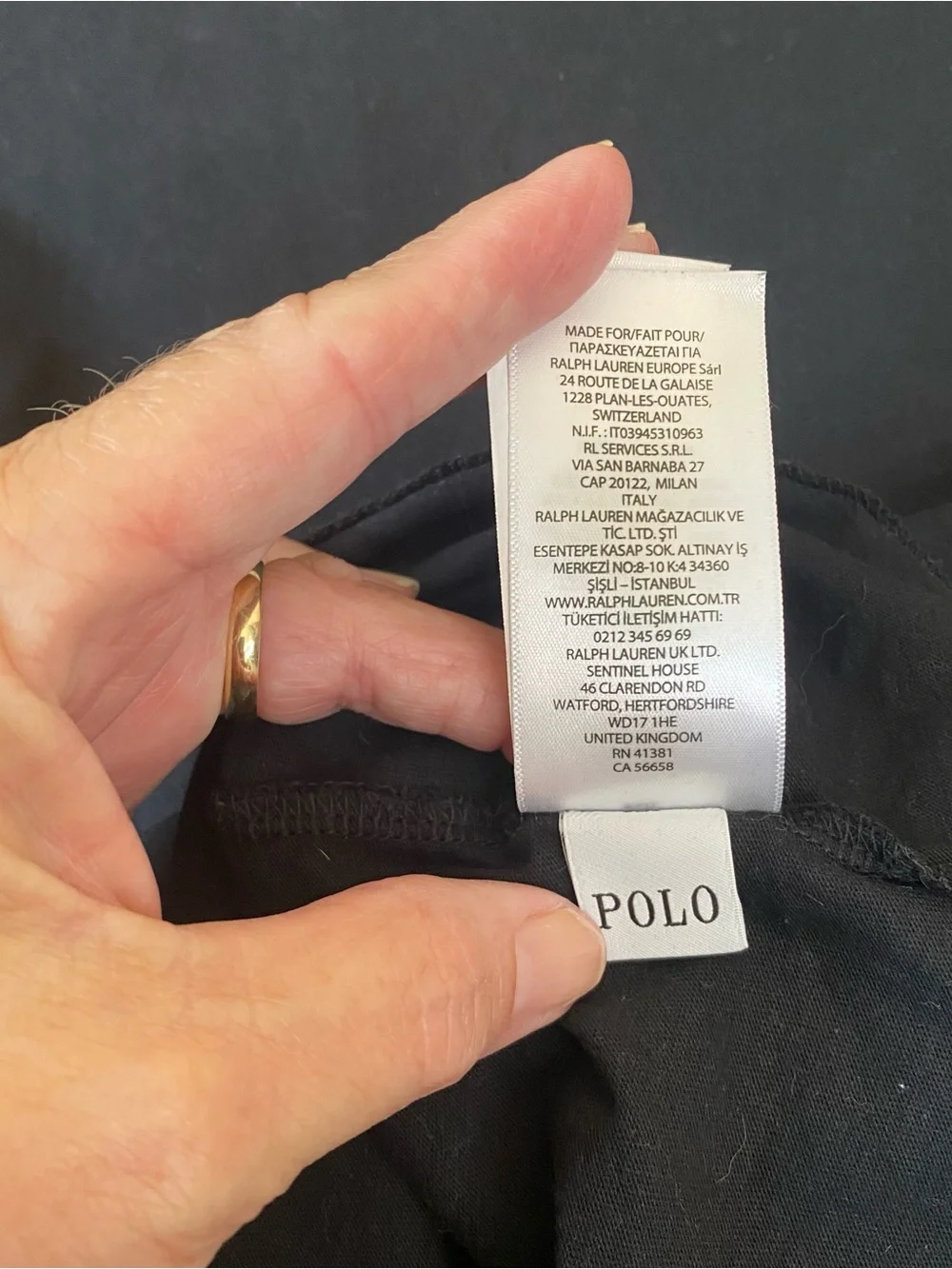Polo by Ralph Lauren Big & Tall Black Short Sleeve Crew T-Shirt Red Pony 2XB